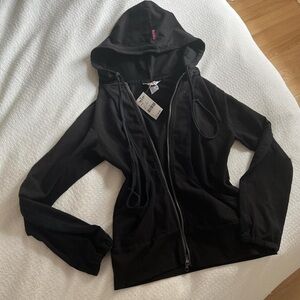 Hard Tail Black Casual Zip Up Jacket